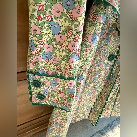 Anthropologie Floral Double-Breasted Trench Coat - Picture 4 of 7